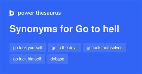 go to hell synonyms